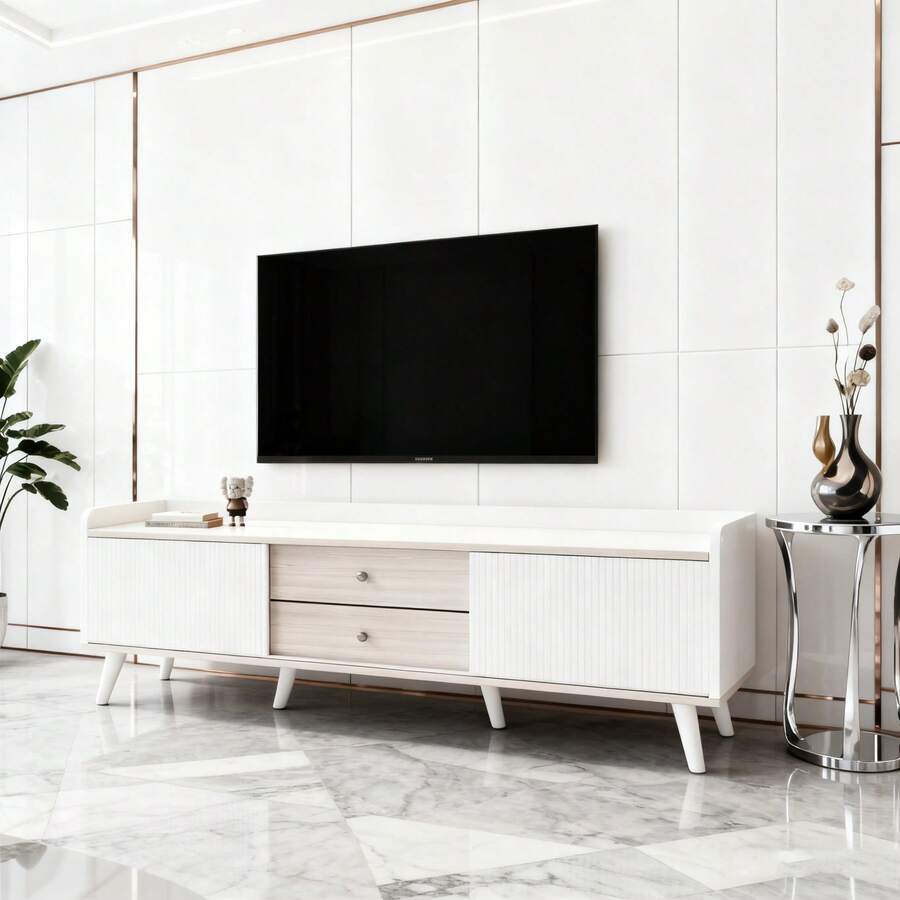 Television Stands & Entertainment Centers - White - View 1