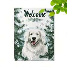 Chic Great Pyrenees Dog Canvas Art Print - Modern Minimalist Wall Decor For Bedroom, Living Room, Hallway - High-Quality Unframed Poster, Perfect Gift Idea