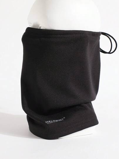 1 pieza Bufanda unisex para mujer, nueva, casual, cálida y gruesa para otoño e invierno. Cuello de anillo suave y amigable con la piel, protección contra el viento y máscara facial de felpa de unicolor con cordón ajustable para uso diario, salidas y equitación.