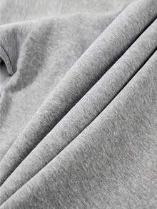 Women's Drop-Shoulder Sweatshirt, Casual Long-Sleeve Round-Neck Pullover For Spring And Summer, Casual Attire Top, Outerwear, Women's Clothing, Patterned Sweatshirt, Casual Streetwear Sweatshirtgifts For Mom-Free Shipping - 淺灰色 - 查看 4