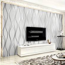 1 Rolo de Papel de Parede Listrado 3D Moderno e Ondulado - Papel de Parede Removível Sem Adesivo, Texturizado, Adequado para Sala de Estar, Quarto, Sala de Jantar, Hotel, Loja - Design Cinza Neutro, Material Durável de Alta Qualidade, Papel de Parede para Quarto | Estilo Moderno | Papel de Parede Texturizado, Revestimento de Parede