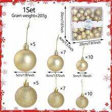 12cm/4.72in Large & Smaller Size Options Christmas Tree Decoration Set, 4pcs, Christmas Tree Ornaments, Christmas Decor, Winter Room Decor, Christmas Home Decor, Christmas Gift, Christmas Decorations - Multicolor - View 17