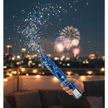 5pz Celebración especial tubo de confeti explosión segura fácil de usar fiestas eventos familiares mexicanos - Azul Marino - Ver 5