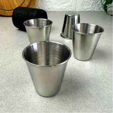 6 Pack Edelstahl Schnapsgläser 2 Oz Schnapsglas Metall Espresso Barausstattung Trinkbecher Gefäß für Zuhause Restaurant Tequila Spirituosen Party Cocktail Bier Whiskey Wasser Bar Silber