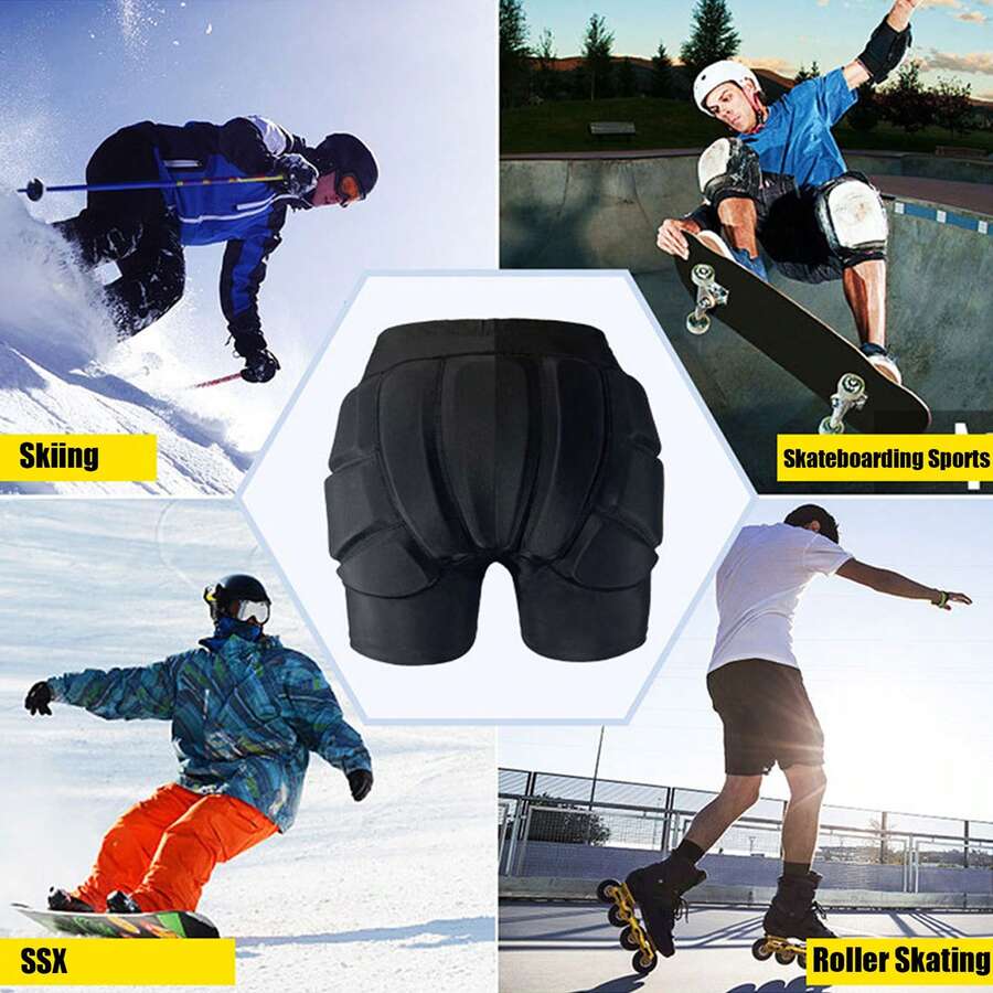 Butt Pads For Kids Skating Breathable And Lightweight Padded Buttocks Shorts Suitable For Cycling Hockey - Black - View 1