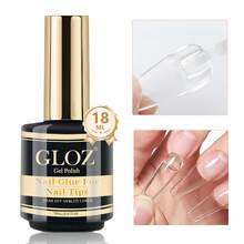 GLOZ 3入組超強力指甲膠，適用於壓克力指甲、指甲尖端、貼片假指甲，沙龍級刷塗式指甲膠，易上色、持久 - 無色 - 查看 10