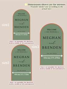 Reserved Seating Wedding Stickers - Wedding Mirror Seating Chart Stickers - Customized Vinyl Decals For Wedding Signs, Mirrors And Reception Decor - Multicolor - View 4