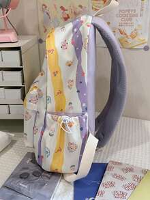 Cute Backpack, Casual Travel Mini Backpack For Girls - Purple - View 4
