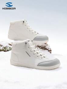 HOBIBEAR 1 Pair Women's Grey Winter Snow Boots, Elegant High-Top Boots, Women's Barefoot Shoes, Ankle Boots, Men's Sports Shoes, Wide Mid-Calf Walking Shoes, Rubber Non-Slip Hiking Boots - Light Grey - View 4
