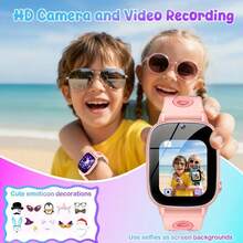 SENBONO Reloj inteligente SENBONO con pantalla HD de 1.8 pulgadas, batería de 500 mAh de larga duración, linterna LED, cámara/álbum de fotos, reproducción/grabación de video, reproducción de MP3, historias, aprendizaje de vocabulario e incluye 26 juegos incorporados, convirtiéndolo en un regalo de cumpleaños adecuado para niños y niñas, para Halloween y Navidad, reloj inteligente para niños, reloj con cámara para niños, accesorio de fotografía, fiesta