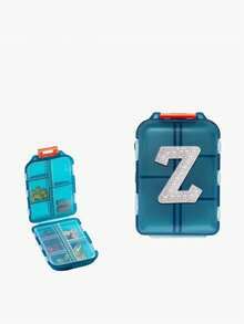 1pc New Pearl Letter A-Z 10 Grids Pill Box Organizer - Portable Folding Medicine Box, Daily Medication Planner And Capsule Dispenser, Suitable For Travel, Vitamins, Supplements, Weekly Travel Pill Box, Travel Pill Organizer - Multicolor - View 51