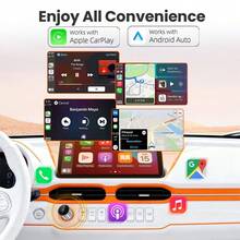 Wireless Carplay & Android Auto Adapter, 2-In-1 Stable & No Delay Carplay Wireless Adapter Convert Wired To Wireless Car Play Dongle For IOS 10+/Android 11+,Suitable For Models After 2016 - Bạc - Xem 2