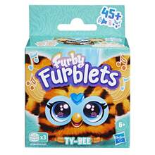 Furby Furblets Ty-Bee Mini Friend, Electronic Plush Toys For Girls & Boys, Orange Tiger, Speaks Furbish & Plays Music, Series 5, Back To School Gifts, Ages 6+ - TY-bEE - View 10