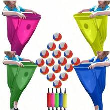 Granny Pants Outdoor Game Set, Fun Party Game Pants Set, Includes Bouncy Balls, Suitable For Family Gatherings, Outdoor Activities, Adult Games, Team Building, Etc., Suitable For Family Events And Team Building. - Multicolor - View 6