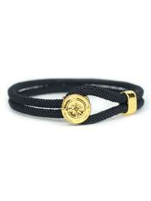 Minimalist Handmade 4mm Rope Bracelet Gold Color Compass Personalized Bracelet For Male Cool Jewelry