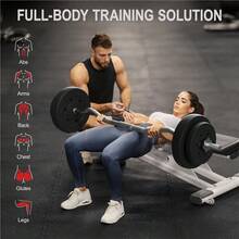 Butterslay 66lb Detachable Barbell Weight Set For Lifting Exercises - màu đen - Xem 7