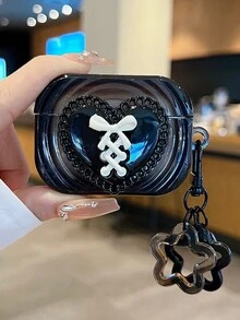 1 Vỏ đựng tai nghe Bluetooth + Phụ kiện mặt dây chuyền hình chuông, Vỏ bảo vệ ngăn đựng tai nghe Apple, Thiết kế hình trái tim, Phù hợp với hộp đựng tai nghe Pro/Pro 2/1/2/3/ thế hệ thứ 4, Quà tặng cho bạn trai hoặc bạn gái. - Nhiều màu - Xem 13