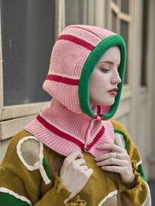 1 Stück Herbst/Winter Neuer Koreanischer Stil vielseitiger Retro Strick Beanie Mütze, warmer Ohrenschutz Slouch Cap für Frauen