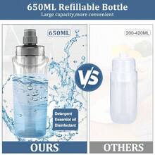 Wet Dry Mop For Floor Cleaning, Spray Mop With 650ml Refillable Bottle And 4pcs Washable Pads - Wet Dry Microfiber Mop - 灰色 - 查看 5