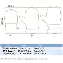 1 双防水速干婴儿/幼儿手套，适合男孩女孩冬季户外使用，儿童保暖手套，生日、返校、圣诞节、感恩节礼物，送给朋友和爱人的持久礼物，春季适用 - 彩色 - 查看 9