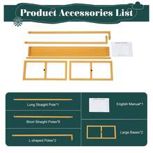 3*3M Yellow Wedding Backdrop Stand, 20mm Square Tube - Sturdy Decor Frame For Reception & Ceremony - Default - View 6