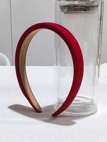 1pc Fashionable Versatile Minimalist Red Headband Head Accessories Hairband - Red - View 7
