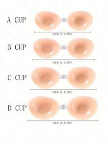 1件装女士硅胶隐形文胸，隐形肩带提拉塑形设计，自粘式无肩带隐形款式，适合搭配婚纱/礼服、露背装、吊带裙、紧身连衣裙、薄纱上衣、吊带套装、新娘送礼会、旅行、派对、鸡尾酒会礼服、婚礼/正式晚宴等场合。 - 彩色 - 查看 3