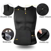 1Pc Men Sauna Effect Sport Suit ,Men Waist Trainer Neoprene Sweat Vest Body Shaper ,Men Waist Trimmer Belt Workout Tank Tops For Runnging Fitness GYM,Menswear Undershirt For All Seasons - Đai Đen-Một - Xem 11