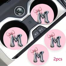 2 pezzi Sottobicchieri portabicchieri per auto, antishock, universali, di moda, accessori per interni auto, regalo per feste