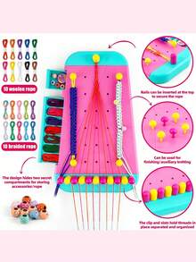 Kit de manualidades completo para hacer pulseras y collares - Juego de joyería hecha a mano con cuerdas de color rosa/verde/amarillo, cuentas, dijes y herramientas - Excelente para proyectos creativos de adolescentes, regalos de cumpleaños, Navidad y todas las temporadas, cuentas para hacer joyería - Multicolor - Ver 11