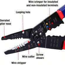 WORKPRO Wire Stripper Set 8" Multi-Tool Stripper 8" Self-Adjusting Wire Stripper - mặc định - Xem 7