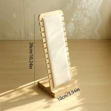 Soporte de exhibición de collar de madera, colgante de gran capacidad, pulsera, tobillera, cadena larga, estante de almacenamiento de joyería, escaparate de mostrador, accesorio - Rosa - Ver 9