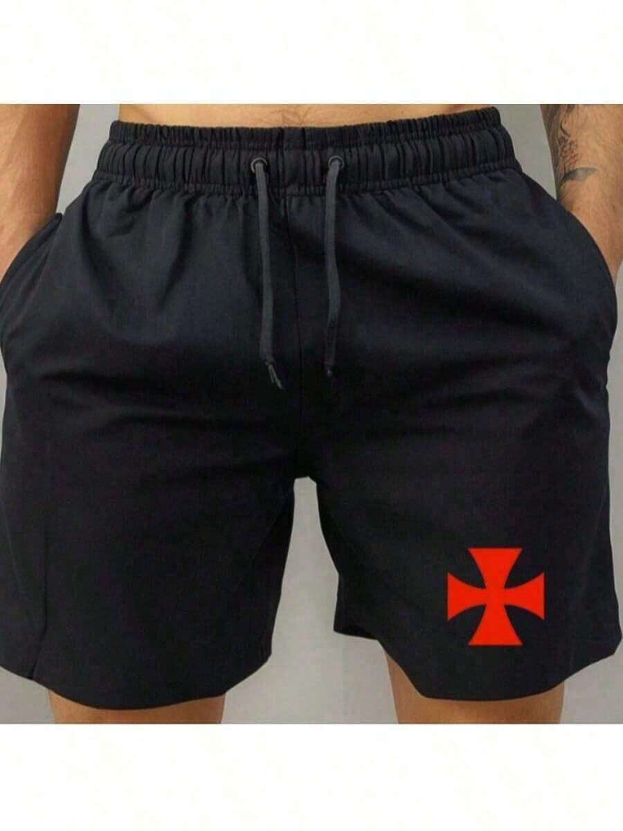 Shorts Vasco Tactel Beach Mauricinho Training Gym Running Sports Bermuda Men's Sports Football Team - màu đen - Xem 1