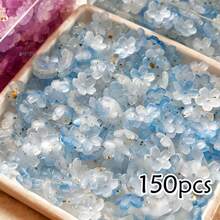 100/150pcs 3D Peach Blossom Sequin Beads, DIY Bracelet Accessories, Shaking Branch Small Flower Jade Hairpin Flower Decor Accessories