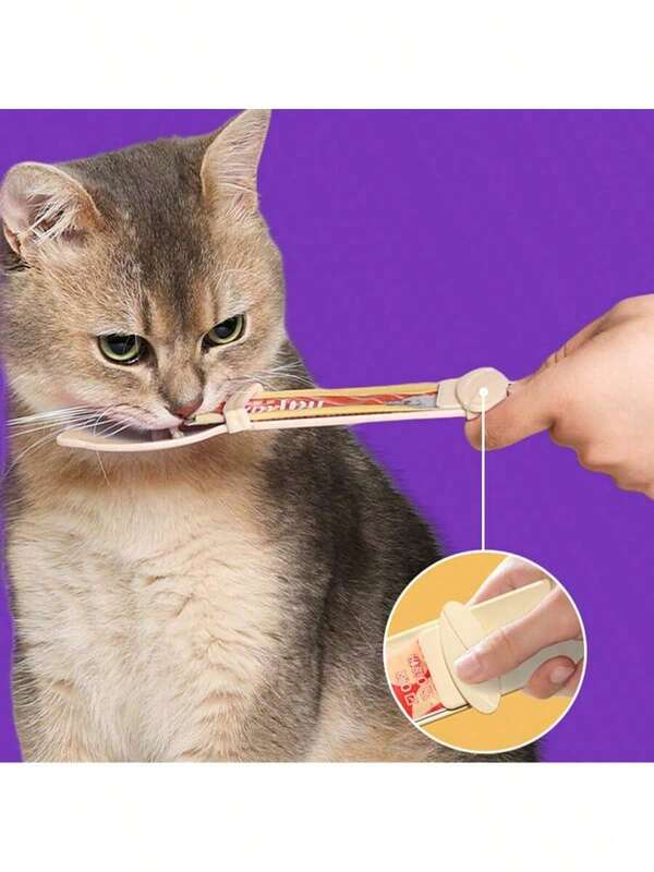 Pet Feeder, Cat Squeeze Feeder, Cat Snack Feeding Spoon, Pet Supplies