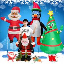 Christmas Costume 2025 New Christmas Dress-Up Costumes, Funny Festival Performance Costumes, Props, Christmas Tree, Snowman, Penguin, Santa Claus Inflatable Suit - Multicolor - View 1