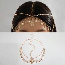 European And American Cross-Border INS New Hair Accessories Pearl Chain Headband Exotic Style Inlaid Diamond Chain Forehead Ornament Hair Accessories For Women - 30885-hc-G-EP - Xem 6