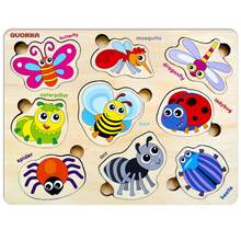 QUOKKA Wooden Puzzles For Toddlers Ages 1-3 –  Educational Wooden Toys For Kids Ages 3-5 - Animal Sea, Bugs And Birds  Learning Toy For Kids - Bugs - 查看 1