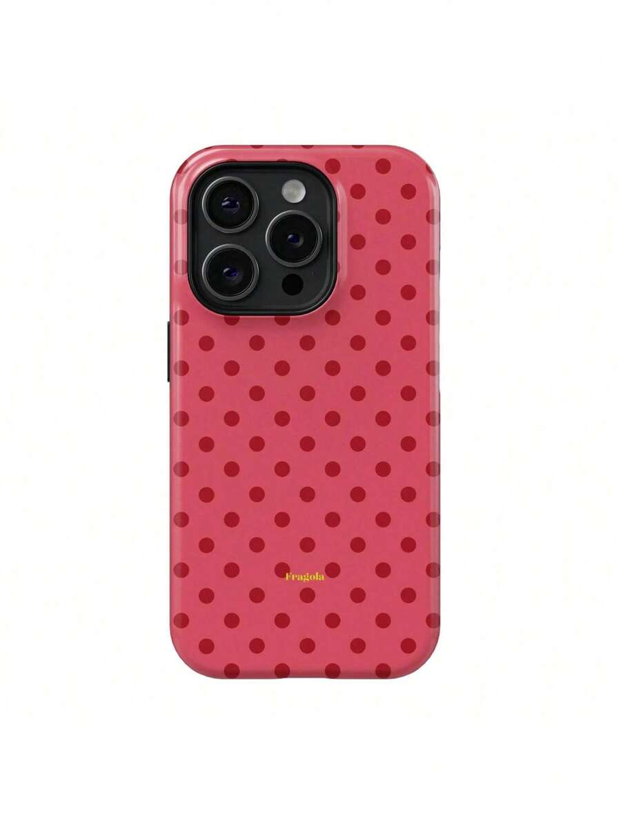 Fragola CUPCAKE Phone Case - Red Polka Dot Design Suitable For IPhone17/IPhone17 Air/IPhone17 Pro/IPhone17 Pro Max/16 Pro Max/15 Pro Max/14 Pro Max/13 Pro Max/12 Pro Max - Summer Protection & Style - 白色1 - 查看 1