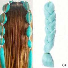 Extensiones de trenzas sintéticas de color ombre afro de 24 pulgadas de largo para mujeres, cabello Kanekalon