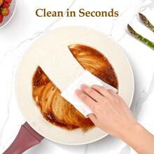 M MELENTA Pots And Pans Set Non Stick, 11 Pcs Kitchen Induction Cookware Set, Healthy Granite Nonstick Cooking Set With Frying Pan Set, Saucepans, Utensils,Climate Pledge Friendly - Mocha Red - View 7