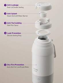 Philips Avent Wireless Bottle Warmer, Portable Boiling Cup PD30W Fast Charging Type-C 120W-T17, Heats Up To 100 Degrees - Multicolor - View 10