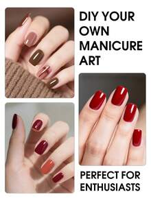 coscelia 23pcs Gel Nail Polish Set, Includes UV Lamp, Red Glitter, Gold, Silver Nail Polish, Semi-Permanent Gel Nail Polish With Base Coat And Top Coat, Long-Lasting, Suitable For Women DIY Manicure Salon Gift - Multicolor - View 8