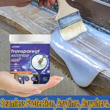 500ml Transparent Waterproof Glue, Bathroom Waterproof Leak Repair Coating, Roof & Exterior Wall Sealant, Non-Destructive Leak Sealing Agent, Penetrating Adhesive