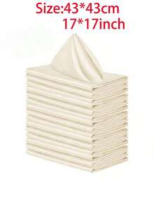 8/16/24pcs Disposable Luncheon Napkins, Bulk Wedding Napkins, Elegant Square Dining Table Napkins, Satin Finish Napkins, Suitable For Restaurant, Party, Graduation (30*30cm/12*12in) - Ivory White - View 12