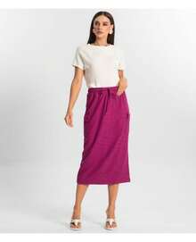 Saia Feminina Midi Endless Roxo - Roxo - Visão 1