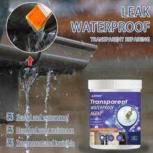500ml Transparent Waterproof Glue, Bathroom Waterproof Leak Repair Coating, Roof & Exterior Wall Sealant, Non-Destructive Leak Sealing Agent, Penetrating Adhesive