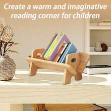 Desktop Students Solid Wood Small Book Shelf Bookend Countertop Learning Dormitory Desk Bookcase Wood Tilting Bookcase In Living Room Home Office
