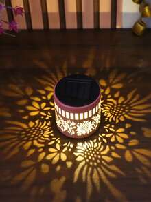 1 قطعة فانوس ديكوري يعمل بالطاقة الشمسية، فانوس ديكور حديقة أنيق، إضاءة LED معدنية تعمل بالطاقة الشمسية، إضاءة دافئة، مناسب للحديقة والفناء والممرات والمداخل والأعياد والحفلات والمروج