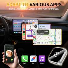 Wireless CarPlay And Android Auto Adapter, Mini Size Car Play Adapter, Plug And Play, Fast Connection For IPhone 10+ And Android